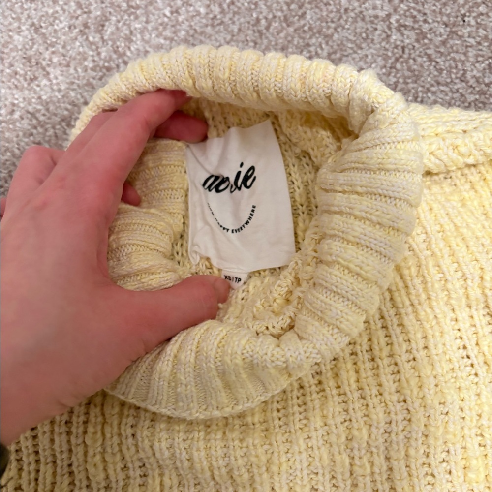 American eagle aerie all cotton turtleneck sweater